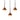 1960s Glass and Copper Pendant Attributed to Stilnovo Three copper pendant lights on a white background for Two Enlighten