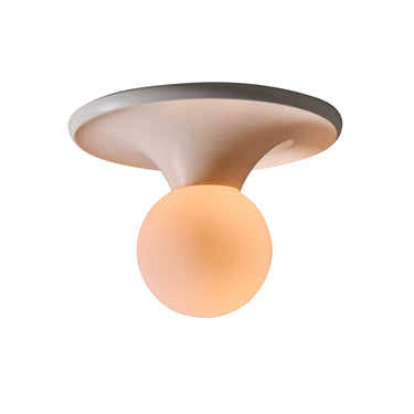 Large 1960s Flos Achille Castiglioni & Pier Giacomo White Metal & Glass 'Light Ball' Wall or Ceiling Lamp (Copy)