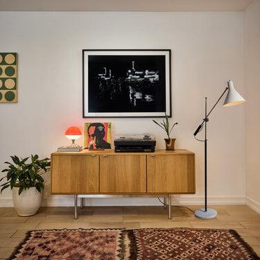 V3550 1950s Italian Articulating Floor Lamp Attributed to Arredoluce for Two Enlighten