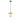 Pendant light with a glass shade on a white background