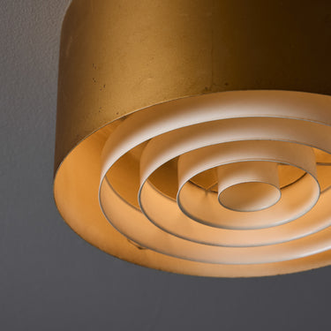 1960s Yki Nummi Model #971-135/25 Brass Flush Mount for Stockmann Orno in the manner of Paavo Tynell