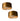 Two gold cylindrical midcentury lights on a white background