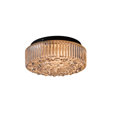 1960s Helena Tynell Smoked Bubble Glass Flush Mount for Limburg