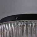 smoked bubble glass flush mount tynell detail
