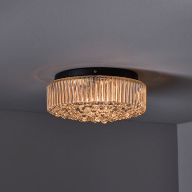 1960s Helena Tynell Smoked Bubble Glass Flush Mount for Limburg
