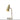 off-white stilnovo vintage table lamp with a curved arm on a white background