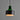 1970s Scandinavian Green Glass and Metal Pendant