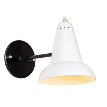 1950s Italian White Articulating Sconce Attributed to Gino Sarfatti