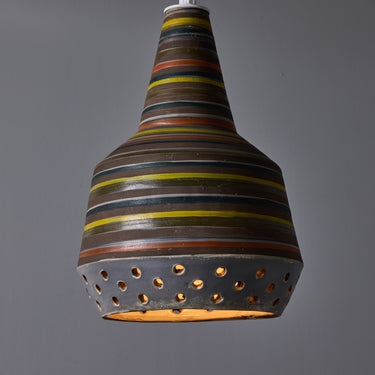 1950s Aldo Londi Ceramic Bitossi Pendant Lamp for Raymor