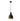 Bitossi Aldo Londi Ceramic Pendant light with striped design on a white background