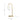 VL ring crown table lamp with brass base and white shade, shown with dimensions on a white background