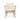 Chair with beige cushioned seat and backrest on a white background