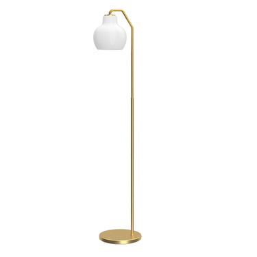 Vilhelm Lauritzen 'VL Ring Crown' Brass and Glass Floor Lamp for Louis Poulsen