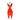 Red devil Girard doll from vitra with black horns and tail on a white background