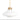 Pendant light with white shade and gold fixture on a white background