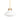 Pendant light with white shade and gold fixture on a white background