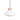 Pendant light with white shade and copper accents on a white background