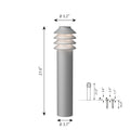 aluminum bysted bollard dimensions and mounts