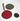 three round rugs in different colors on a white background