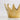 Gold crown-shaped object on a white background