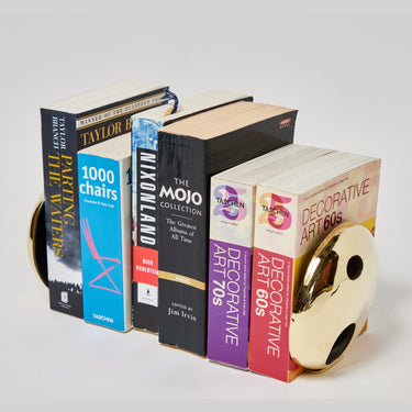 Pair of Large Carl Auböck 'Melies' #4101 Brass Bookends