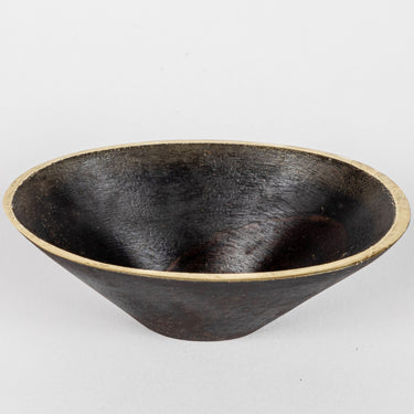 dark patinated catchall small bowl on a white background