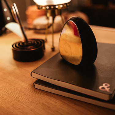 auböck 3646 bookend on a desk