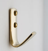 aubock 5226 polished brass wall hook in profile