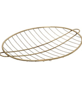 brass aubock wire fruit  basket on a white background
