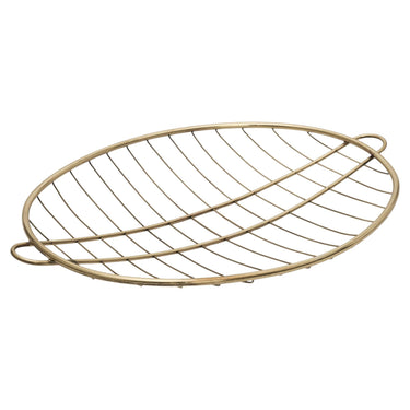 brass aubock wire fruit  basket on a white background