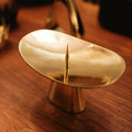 polished brass aubock candleholder
