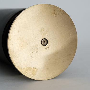 aubock stamp on brass bottom of vase