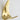 Gold brass wall hook on a white background