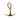 Gold anchor-shaped keychain on a white background