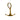 Gold anchor-shaped keychain on a white background