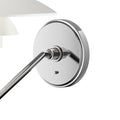 Poul Henningsen 'PH 3-2' Opal Glass and Chrome Wall Lamp for Louis Poulsen two enlighten mount detail 