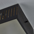 1960s Stilux Perforated Metal & Glass Ceiling Lamp In The Manner of Bruno Gatta two enligh