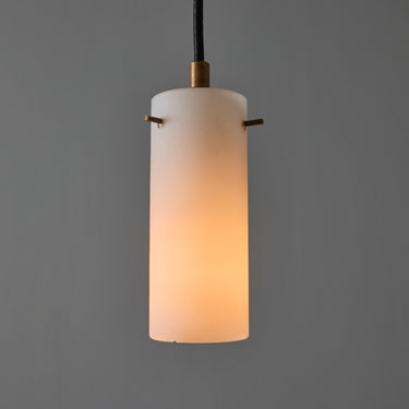V3394 1950s Stilux Milano Opaline Glass & Brass Pendant Two Enlighten 5.jpg