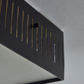 1960s Stilux Perforated Metal & Glass Ceiling Lamp In The Manner of Bruno Gatta two enligh