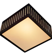 1960s Stilux Perforated Metal & Glass Ceiling Lamp In The Manner of Bruno Gatta two enligh