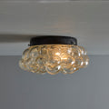 V3432 Petite 1960s Helena Tynell Amber Bubble Glass Flush Mount for Limburg 8.jpg