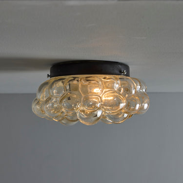 V3432 Petite 1960s Helena Tynell Amber Bubble Glass Flush Mount for Limburg 8.jpg