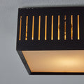 1960s Stilux Perforated Metal & Glass Ceiling Lamp In The Manner of Bruno Gatta two enligh
