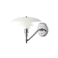 Poul Henningsen 'PH 3-2' Opal Glass and Chrome Wall Lamp for Louis Poulsen two enlighten hero packshot 