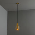 V3392 1960s Sculptural Brass Pendant Lamp by Armatur Hantverk Tibro, Sweden Two Enlighten 