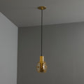 V3392 1960s Sculptural Brass Pendant Lamp by Armatur Hantverk Tibro, Sweden Two Enlighten 