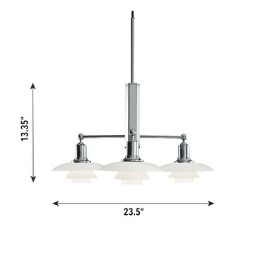 PH 2/1 stem fitting chandelier Poul Henningsen Louis Poulsen dimensions