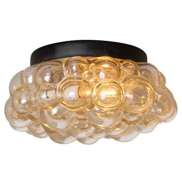 V3432 Petite 1960s Helena Tynell Amber Bubble Glass Flush Mount for Limburg 3.jpg