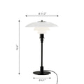 Poul Henningsen 'PH 3/2' Opal Glass Table Lamp for Louis Poulsen Two Enlighten dimensions