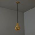 V3392 1960s Sculptural Brass Pendant Lamp by Armatur Hantverk Tibro, Sweden Two Enlighten 
